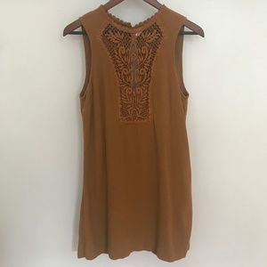 Free People Maribelle Mini Dress in Caramel